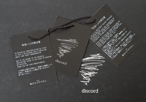 【SALE】ヨウジヤマモトディスコード Yohji yamamoto discord ファースリッポン 黒グレー2(23位) K-63850_015
