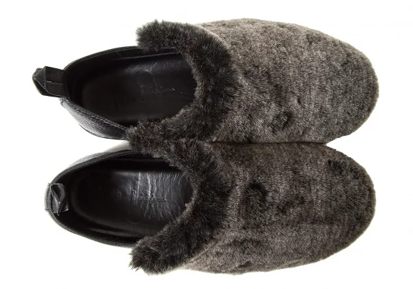 【SALE】ヨウジヤマモトディスコード Yohji yamamoto discord ファースリッポン 黒グレー2(23位) K-63850_003