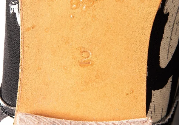 【SALE】ヨウジヤマモトディスコード Yohji yamamoto discord グラフィックキャンバススリッポン 黒白2（22.5位） K-63851_018