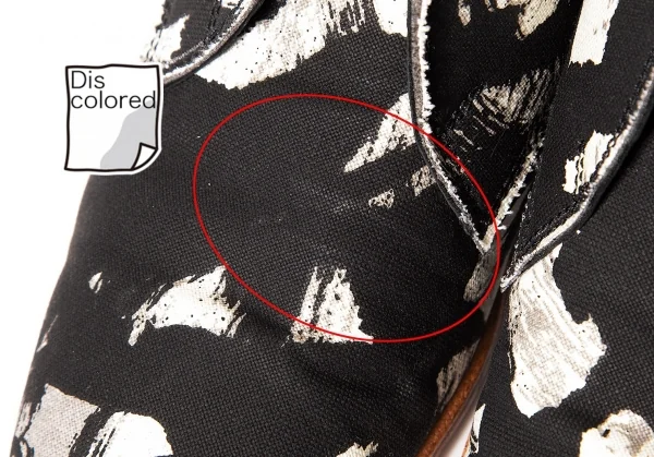 【SALE】ヨウジヤマモトディスコード Yohji yamamoto discord グラフィックキャンバススリッポン 黒白2（22.5位） K-63851_007