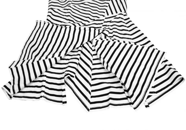 【SALE】ジュンヤワタナベ コムデギャルソンJUNYA WATANABE COMME des GARCONS ボーダー変形パッチワークワンピース 黒白XS K-63887_010