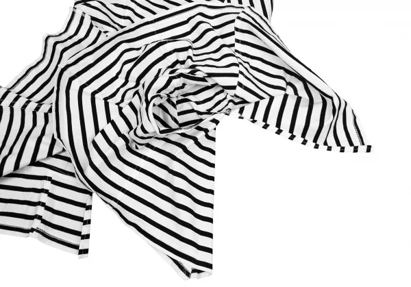 【SALE】ジュンヤワタナベ コムデギャルソンJUNYA WATANABE COMME des GARCONS ボーダー変形パッチワークワンピース 黒白XS K-63887_011