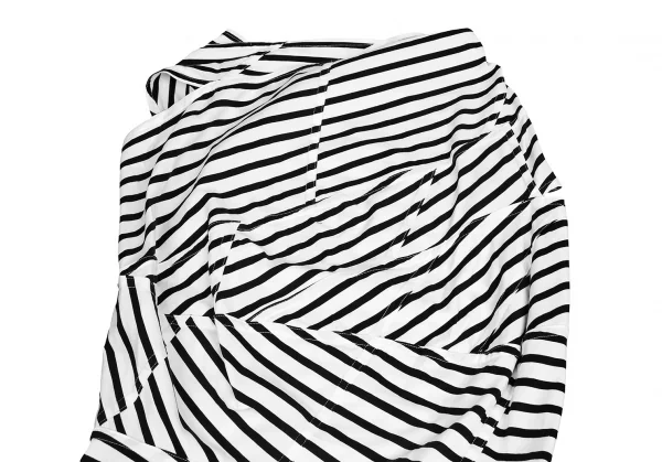 【SALE】ジュンヤワタナベ コムデギャルソンJUNYA WATANABE COMME des GARCONS ボーダー変形パッチワークワンピース 黒白XS K-63887_014