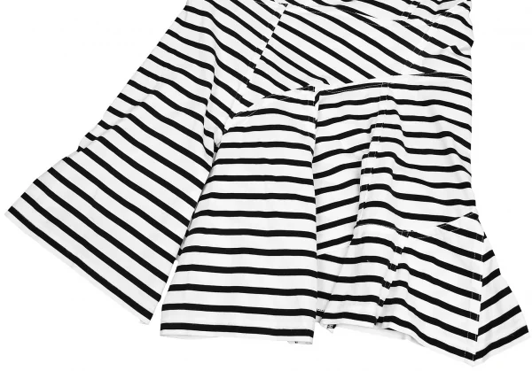 【SALE】ジュンヤワタナベ コムデギャルソンJUNYA WATANABE COMME des GARCONS ボーダー変形パッチワークワンピース 黒白XS K-63887_015