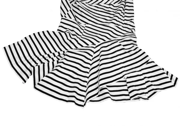 【SALE】ジュンヤワタナベ コムデギャルソンJUNYA WATANABE COMME des GARCONS ボーダー変形パッチワークワンピース 黒白XS K-63887_016