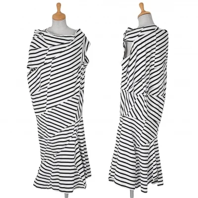 【SALE】ジュンヤワタナベ コムデギャルソンJUNYA WATANABE COMME des GARCONS ボーダー変形パッチワークワンピース