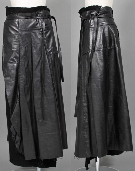 コムデギャルソンCOMME des GARCONSウールレザー切替巻き