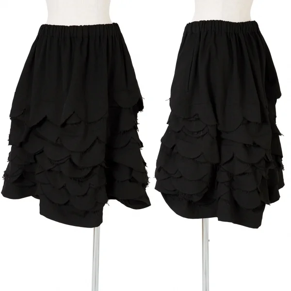 コムコム コムデギャルソンCOMME des GARCONS 円形カッティングティアードスカート