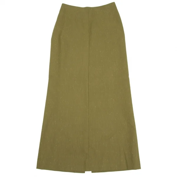 【SALE】ロメオジリROMEO GIGLI シルク混レーヨンストレッチスカート 淡 カーキM位 K-63999_002