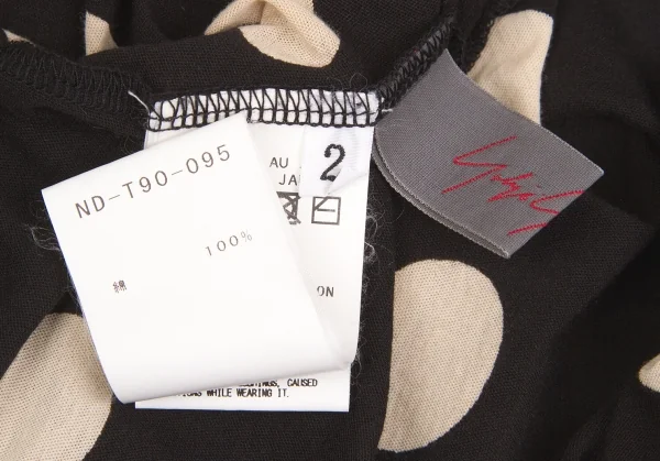 ヨウジヤマモト ノアールYohji Yamamoto NOIR ドットボタンレス