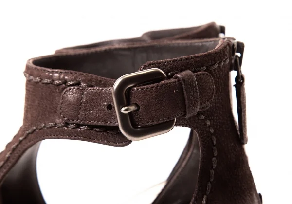 【SALE】プラダPRADA ベルテッドヒールサンダル 濃茶34（22位） K-64111_007