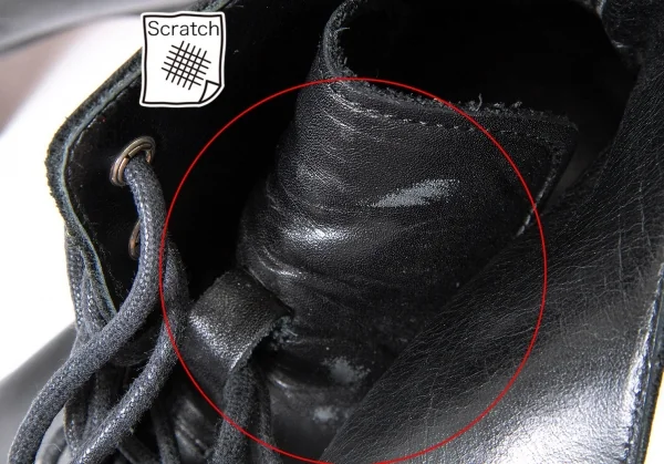 【SALE】ワイズY's レザーチャンキーヒールアンクルブーツ 黒2（22.5位） K-64194_007