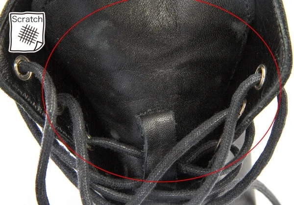 【SALE】ワイズY's レザーチャンキーヒールアンクルブーツ 黒2（22.5位） K-64194_008