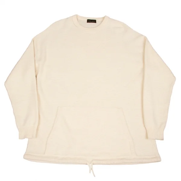 【SALE】ロベルトコリーナroberto collina 起毛ウール裾ドローコードビッグシルエットニット 生成りM位 K-64364_001
