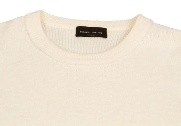 【SALE】ロベルトコリーナroberto collina 起毛ウール裾ドローコードビッグシルエットニット 生成りM位 K-64364_003