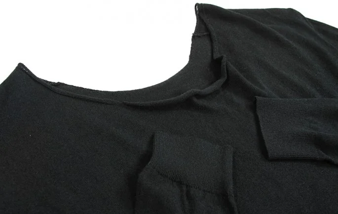 HELMUT LANG cotton rayon silk long sleeve tops K-4607_003