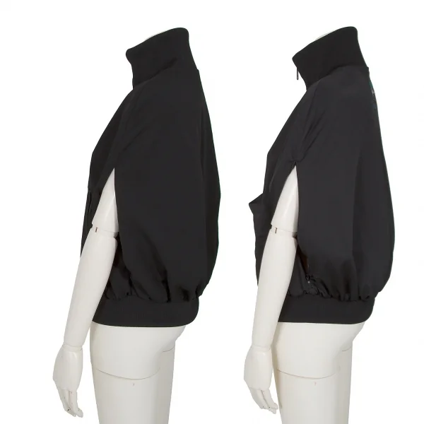 【SALE】レギュレーション ヨウジヤマモトREGULATION yohji yamamoto ウールギャバリバーシブルポンチョ 黒2 K-64399_002