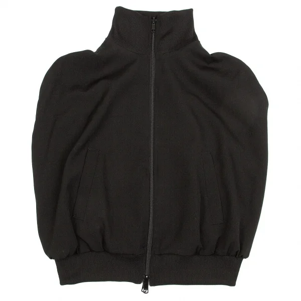 【SALE】レギュレーション ヨウジヤマモトREGULATION yohji yamamoto ウールギャバリバーシブルポンチョ 黒2 K-64399_003