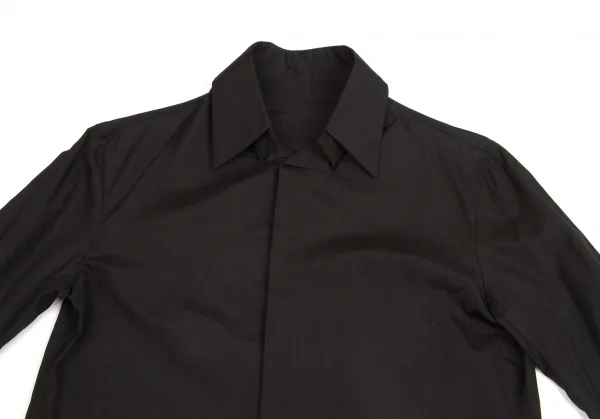 新品!【SALE】新品！ヨウジヤマモト ファムYohji Yamamoto FEMME コットンエンブロイダリーレースカフスブラウス 黒紺2 K-64464_003