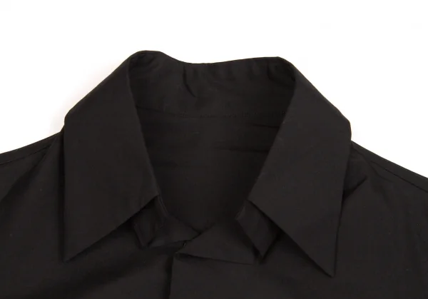 新品!【SALE】新品！ヨウジヤマモト ファムYohji Yamamoto FEMME コットンエンブロイダリーレースカフスブラウス 黒紺2 K-64464_004