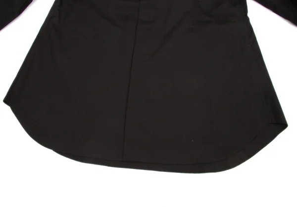 新品!【SALE】新品！ヨウジヤマモト ファムYohji Yamamoto FEMME コットンエンブロイダリーレースカフスブラウス 黒紺2 K-64464_009