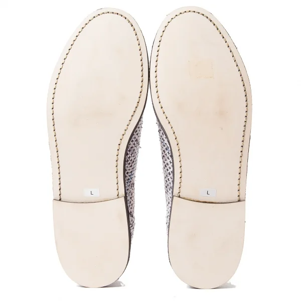 【SALE】ヨウジヤマモト ファムYohji Yamamoto FEMME シルクツイードフラットシューズ グレーミックスL（24位） K-64474_010