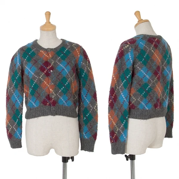 COMME des GARCONS SHIRT Argyle Wool Cardigan Multi-Color S K-64505_001