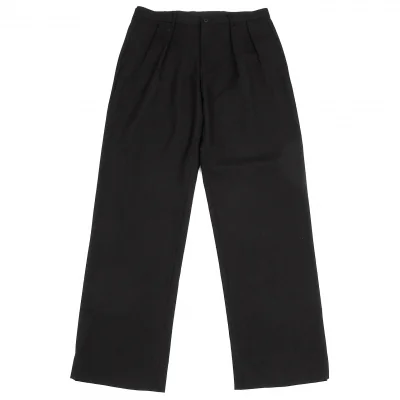 イッセイミヤケ メン ホワイトレーベルISSEY MIYAKE MEN WHITELABEL ウールツータックテーパードパンツ 黒
