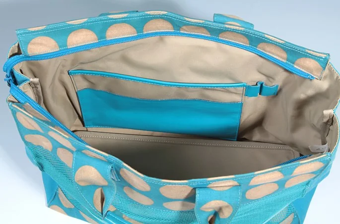 ISSEY MIYAKE dyed polka dots canvas tote bag K-4631_010