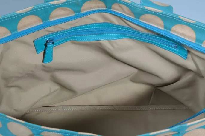 ISSEY MIYAKE dyed polka dots canvas tote bag K-4631_011