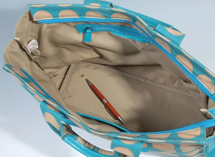 ISSEY MIYAKE dyed polka dots canvas tote bag K-4631_012