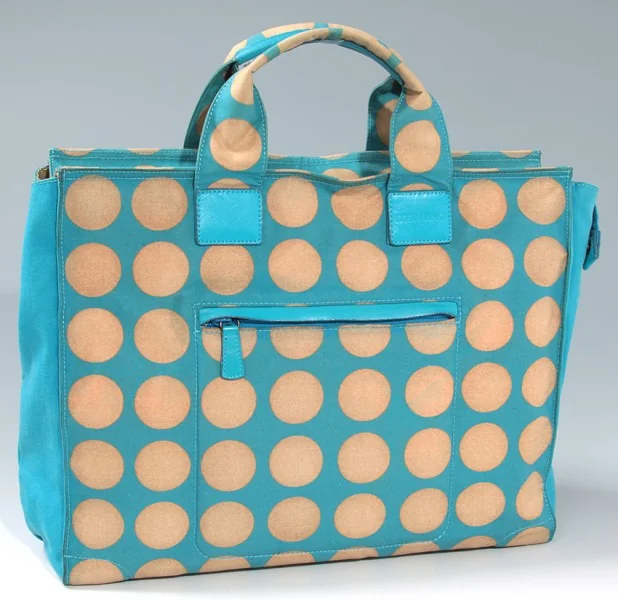 ISSEY MIYAKE dyed polka dots canvas tote bag K-4631_002