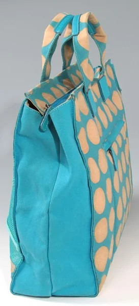 ISSEY MIYAKE dyed polka dots canvas tote bag K-4631_004