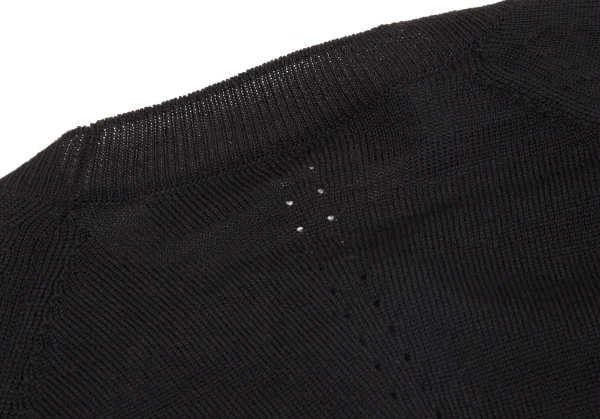 【SALE】ジュンヤワタナベ コムデギャルソンJUNYA WATANABE COMME des GARCONSウールフリンジ切替ニット 黒M K-64651_011