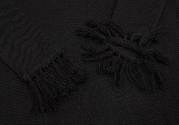 【SALE】ジュンヤワタナベ コムデギャルソンJUNYA WATANABE COMME des GARCONSウールフリンジ切替ニット 黒M K-64651_006