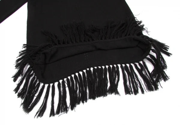 【SALE】ジュンヤワタナベ コムデギャルソンJUNYA WATANABE COMME des GARCONSウールフリンジ切替ニット 黒M K-64651_008