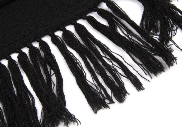 【SALE】ジュンヤワタナベ コムデギャルソンJUNYA WATANABE COMME des GARCONSウールフリンジ切替ニット 黒M K-64651_009