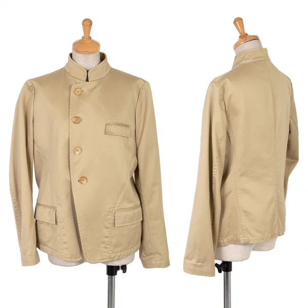 【SALE】ワイズY's コットンレーヨンスタンドカラージャケット ベージュ3 K-64692_001