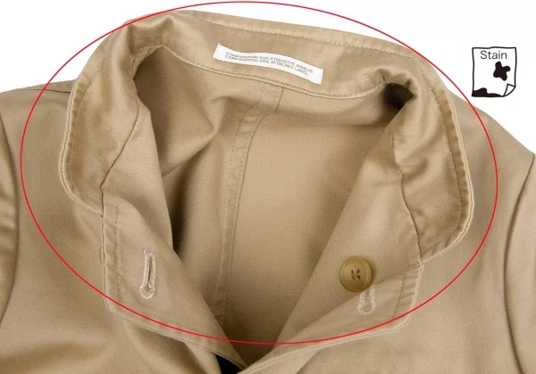 【SALE】ワイズY's コットンレーヨンスタンドカラージャケット ベージュ3 K-64692_006