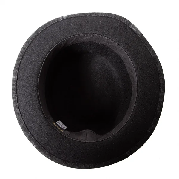 【SALE】カシラCA4LA ラバープリントトップハット 黒 K-64760_010
