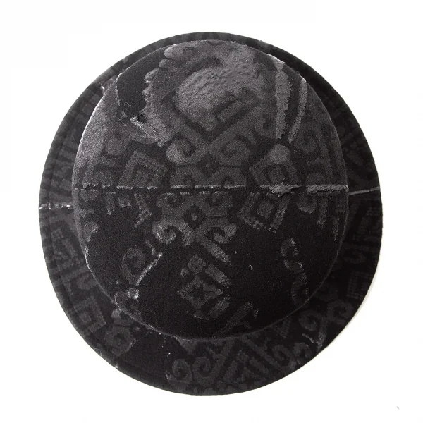 【SALE】カシラCA4LA ラバープリントトップハット 黒 K-64760_009