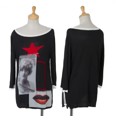 ジャンポールゴルチエ ファムJean Paul GAULTIER FEMME プリント貼り付けカットソー