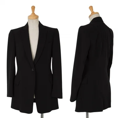 ダナキャラン DONNA KARAN NEW YORK フィッシュマウスラペル1Bジャケット 黒