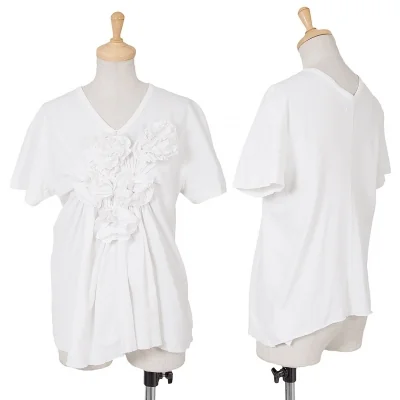 トリココムデギャルソンtricot COMME des GARCONS フロントギャザーコサージュTシャツ