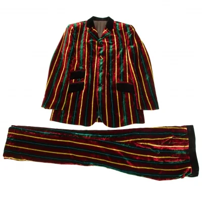 ジャンポールゴルチエ オムJean Paul GAULTIER HOMME ベロアストライプセットアップスーツ エンジマルチ