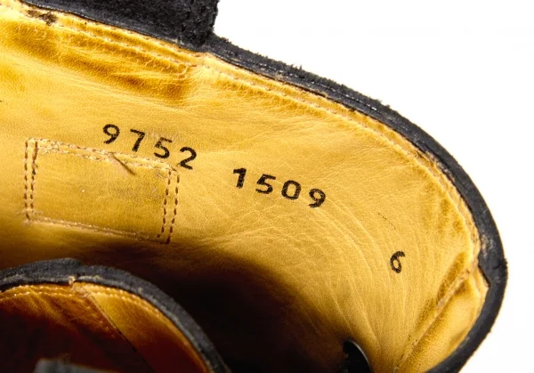 ドルチェ&ガッバーナDOLCE&GABBANA オイルドレザーコンバットブーツ 黒6(26.5位) K-65248_019