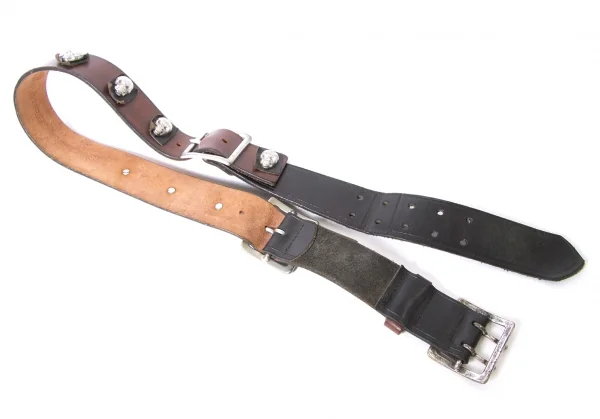 ディースクエアードDSQUARED2 スカルコンチョレザーベルト 黒 (K-65251)