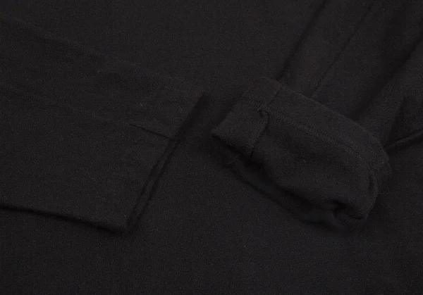 【SALE】コムコム コムデギャルソンCOMME des GARCONS製品染めウールナイロンドルマンカットソー 黒M K-65279_006