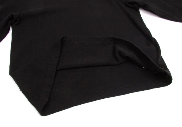 【SALE】コムコム コムデギャルソンCOMME des GARCONS製品染めウールナイロンドルマンカットソー 黒M K-65279_008