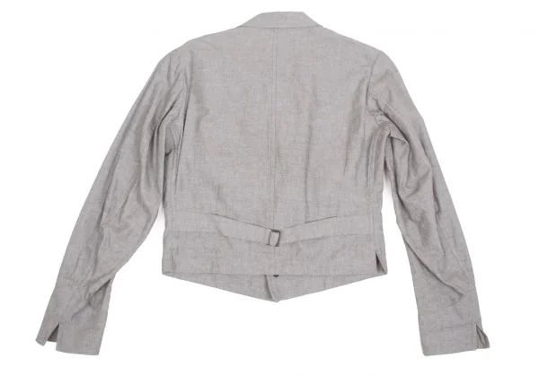 【SALE】ワイズY's コットンリネンジャケット グレー2 K-65430_012